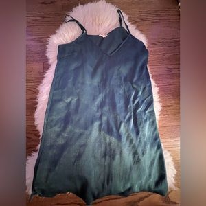 Emerald green slip dress